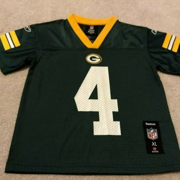 NFL Green Bay #4 Brett Farve Kids Reebok Jersey XL - Picture 1 of 3